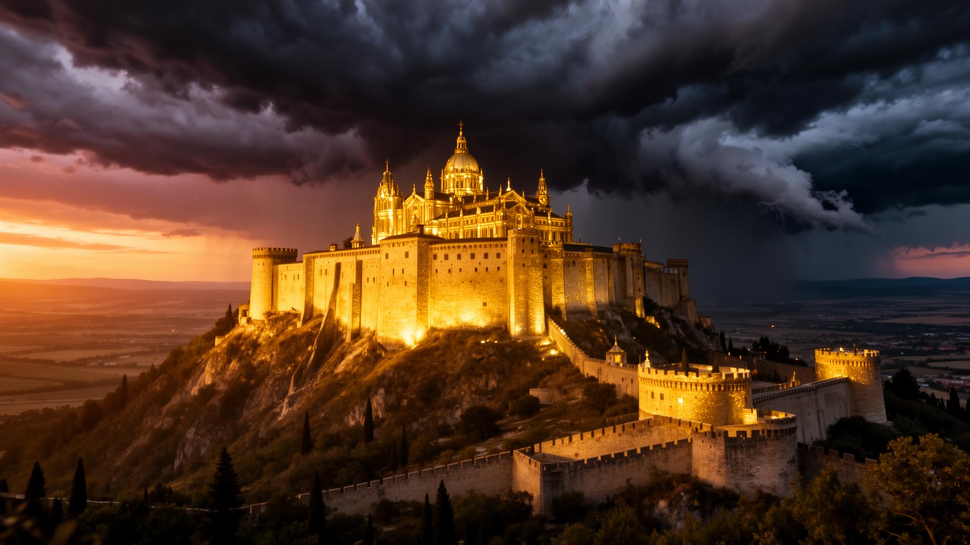 Majestic fortress representing legacy protection